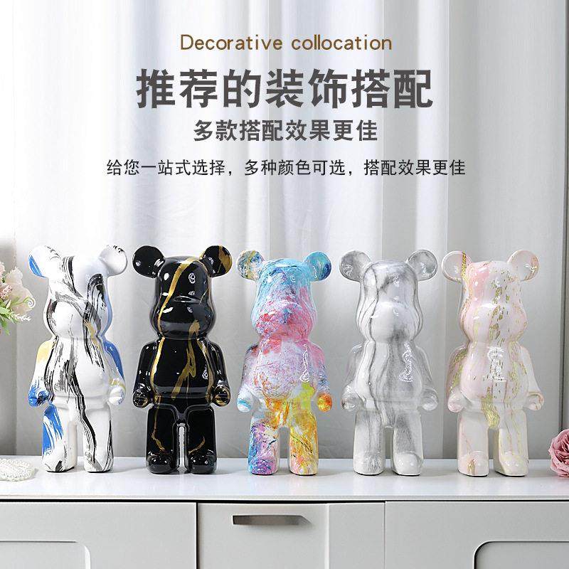 网红暴力熊摆件储蓄家居客厅酒柜玄关电视柜装饰品乔迁开业送礼