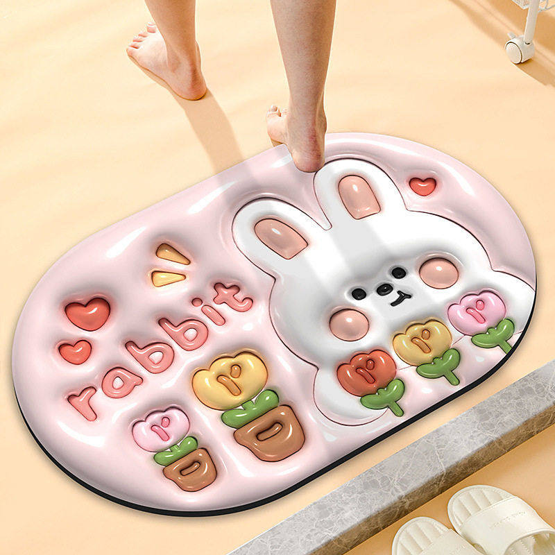 3D膨胀硅藻泥吸水垫浴室卫生间门口速干防滑脚垫洗手间入户门地毯,居家布艺,家用脚垫,淘宝优惠券,粉丝福利购,淘宝优惠卷