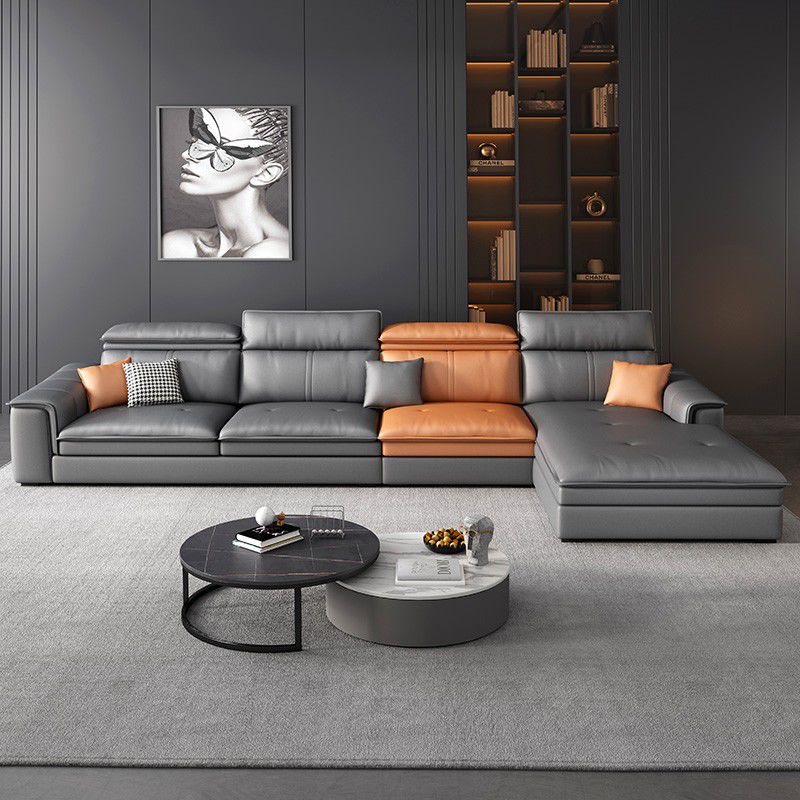 现代简约岩板茶几圆形轻奢小户型客厅家用网红组合设计时尚