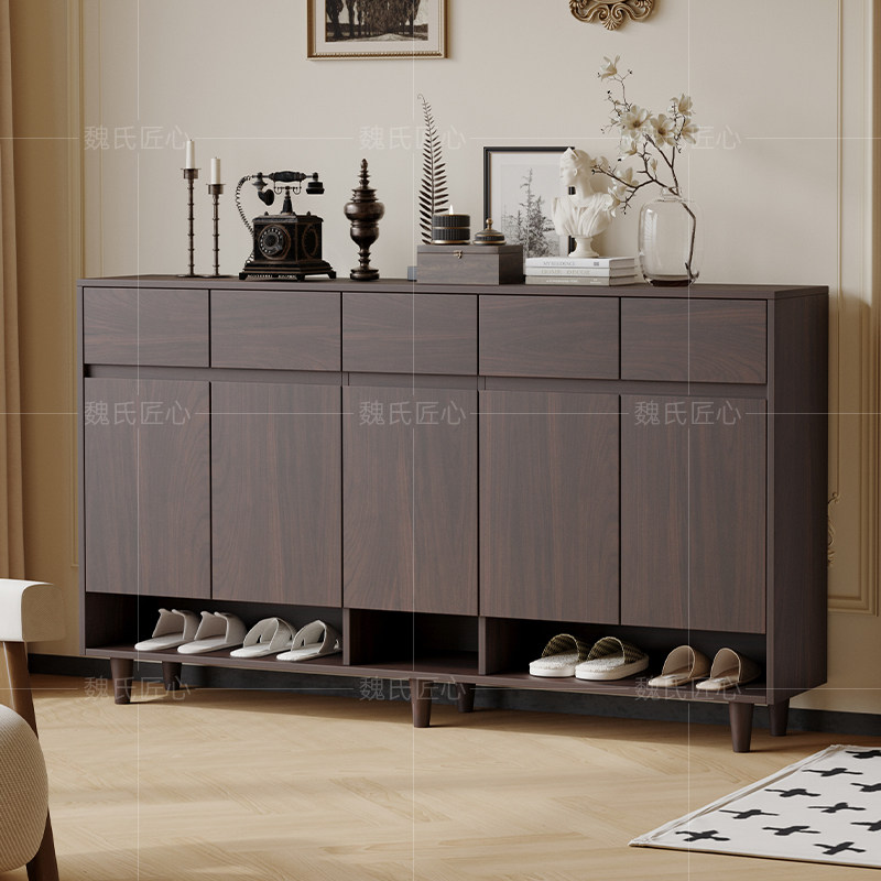 中古风鞋柜家用门口收纳鞋柜法式复古靠墙一体带抽屉大容量玄关柜,住宅家具,鞋柜,淘宝优惠券,粉丝福利购,淘宝优惠卷