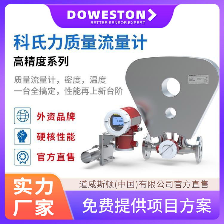 道威斯顿 实时数据 科氏力质量流量计 体积小巧轻便液体专用