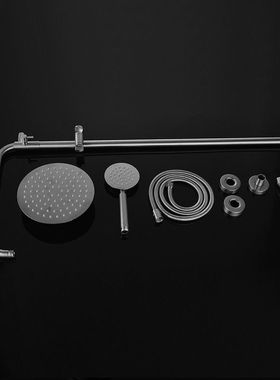 2026新款全铜304不锈钢浴室花洒套装圆形卫生间淋浴头简约现代