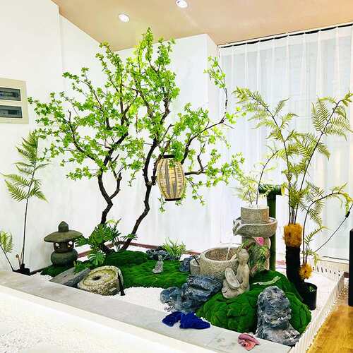 仿假真吊树YYZ大型树绿植景观装饰新中式造景水禅意流室钟内庭院