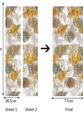巨创跨境货源PVC贴纸3D个自面门M647贴现代墙粘装饰抽象黄色针性