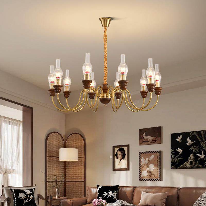式中古风吊灯法式古客美厅大气807洋房木实楼梯间书复房卧室蜡烛,家装灯饰光源,智能吊灯,淘宝优惠券,粉丝福利购,淘宝优惠卷