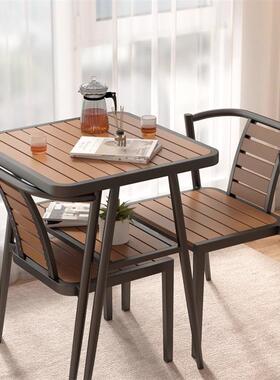 外户阳台椅三件套休hwzy001闲茶桌椅合可收纳一桌二椅小户型塑木