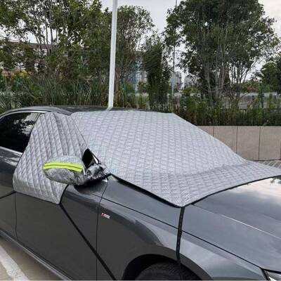 亚马逊跨境汽防车雪挡石墨PAU烯锁温遮雪挡雪罩冬厚前加挡防冻季