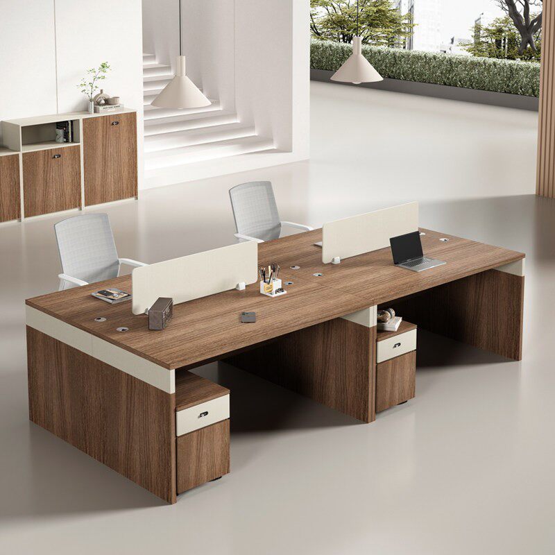 职员办公桌屏风卡位隔断挡板4四6人位工位办公室家具员工桌椅组合