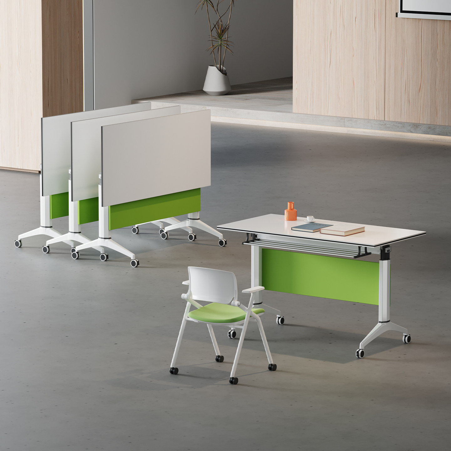 折叠会议桌可移动拼接培训