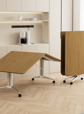 E0级书桌家用卧室可折叠成人学习桌移动式客厅靠墙学生写字桌子