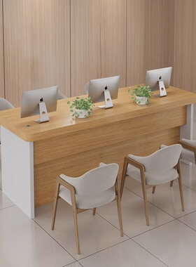 房地产中介门店德佑前台桌免费设计定制加盟标准双三人位前台桌椅