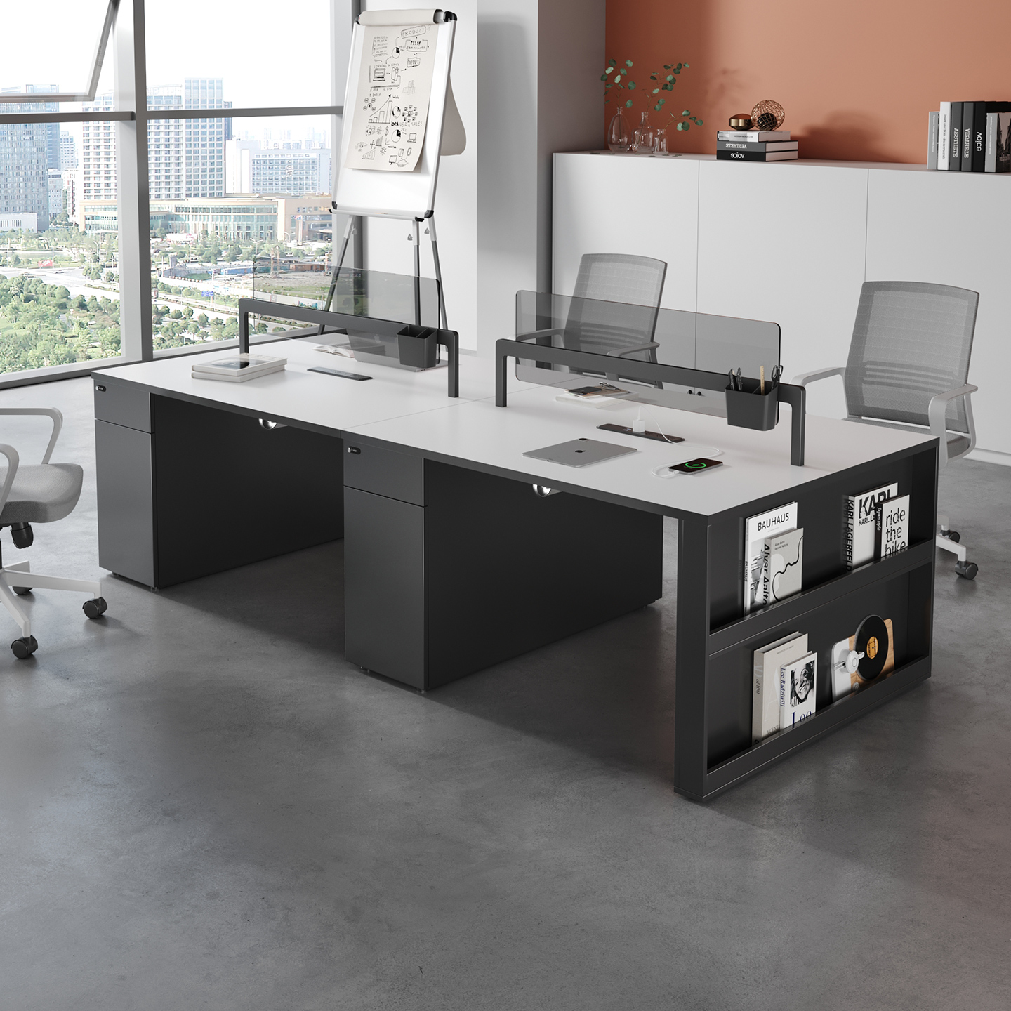 职员办公桌椅组合简约现代