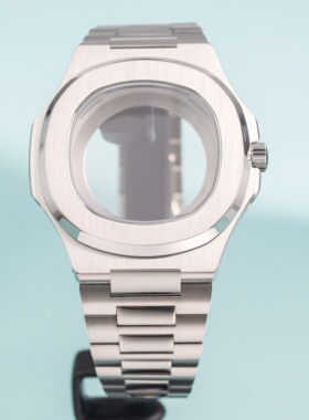 NH35手表壳41MM鹦鹉螺表壳不锈钢表带蓝宝石适用NH35/NH36/NH38