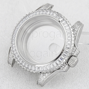 满钻石手表壳水鬼手表壳不锈钢蓝宝石手表装NH35/NH36/ETA2824