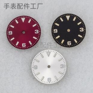 手表夜光字面日志手表配件28.5mm表盘 适合 NH35/NH36机械机芯