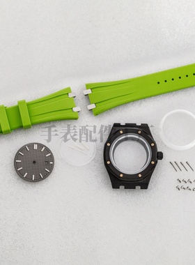 黑色精钢41mm表壳 AP皇家橡树适配NH35/36机械机芯 工厂直销