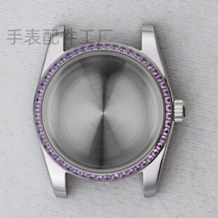 36mm日志手表壳防水表壳带钻壳圈蓝宝石玻璃适装NH35/NH36机芯
