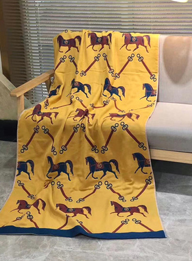 北欧现代沙发巾纯棉浴巾布艺靠背巾90x180cm四层大浴巾盖毯1.8米