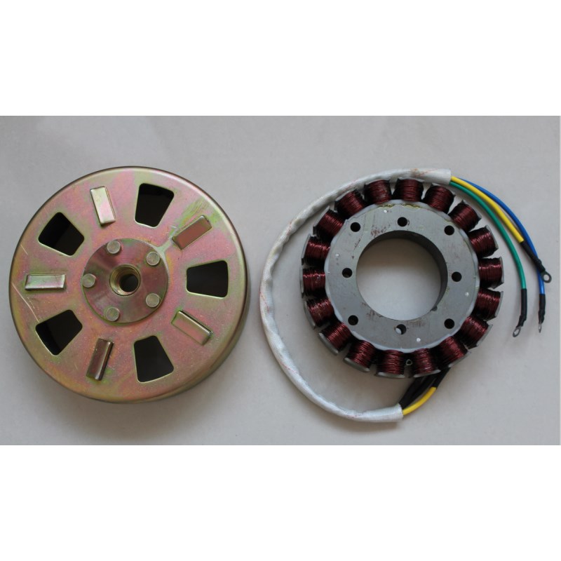 极速2/3/4/5w千瓦增程器配件转子线圈磁钢48vL60v72v增程器发电机