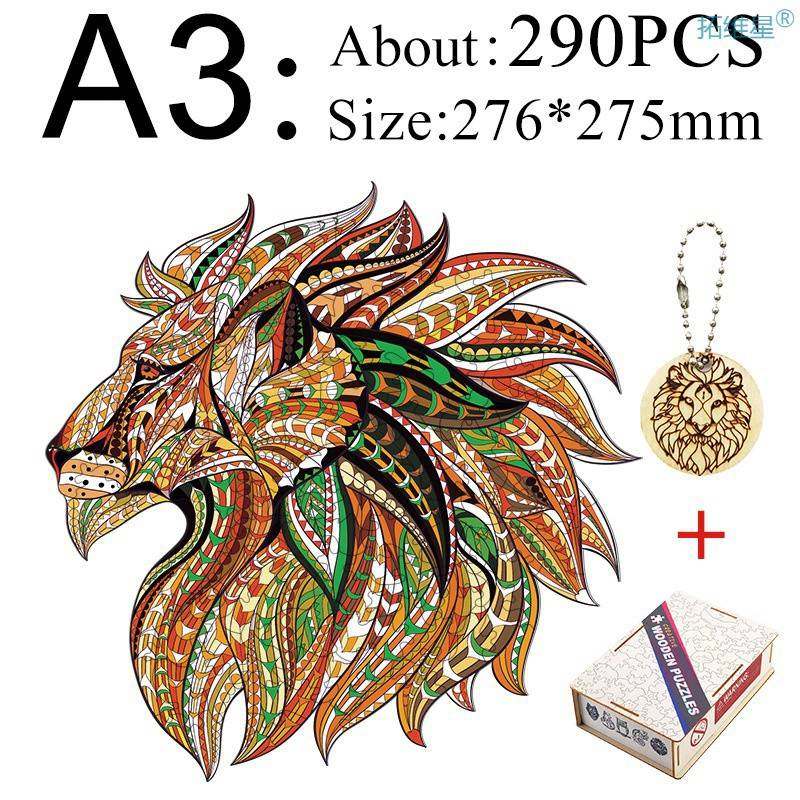 极速Adults Animal Wooden Puzzle CLion Puppy Wolf Wooden Jigs