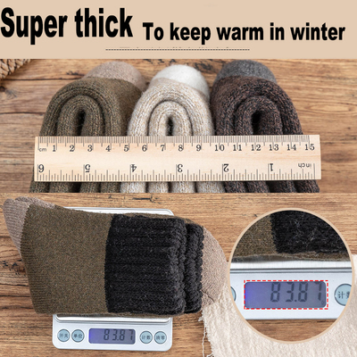 极速5Pairs/Lot Winter Thicken AWool Socks Mens High Quality