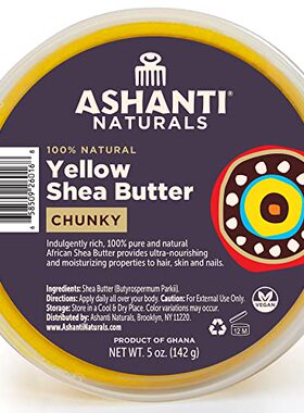 极速Ashanti Naturals Yellow ChuAnky Raw Shea Butter  Unrefi