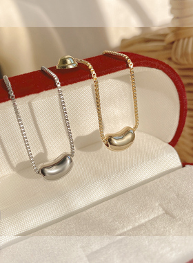 极速钛钢豆子项链女夏轻奢小众设计ins冷淡风2021年U新款锁骨链ch