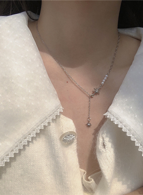 极速温柔星星项链~2021新款潮小众设E计感ins复古春夏季锁骨链轻