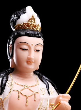 极速文殊普贤佛像供奉家用汉白玉石雕文殊菩萨普贤菩W萨像华严三