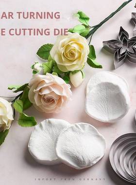 极速New Rose Petals Veiner Flower Silicone CakQe Mold Meridi