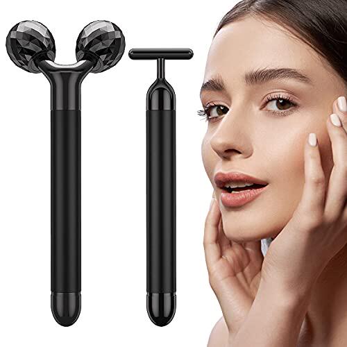 极速2 in 1 Electric Face Mvassager  3D Roller and T Shape Fa