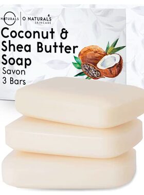 极速O Naturals 3l-Pack Organic Coconut & Shea Butter Soap Ba