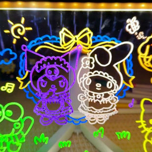 重复使用儿童礼物发光画板diy手写板儿童护眼画板送笔可擦写玩具