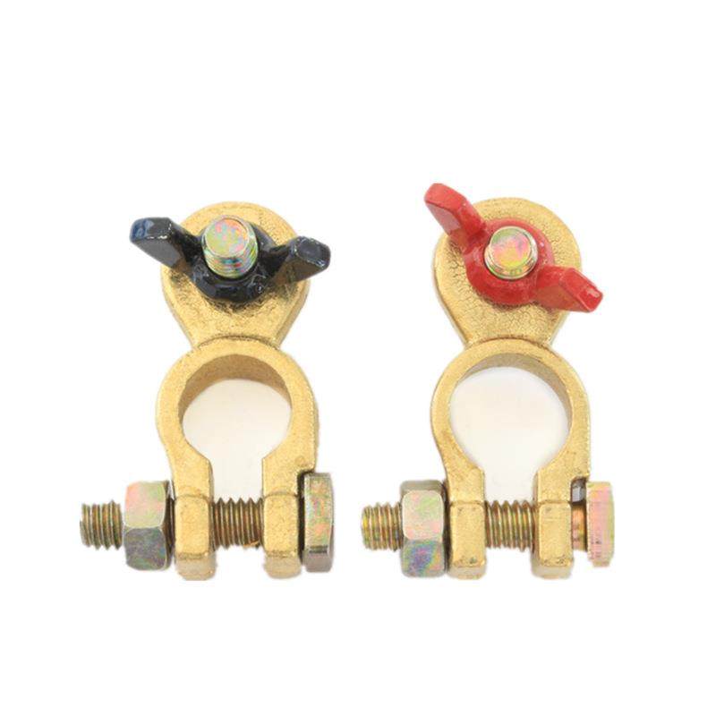 河间市霖峻旺 汽车配电瓶桩头 蓄电池接线柱 纯铜电瓶卡子电瓶夹