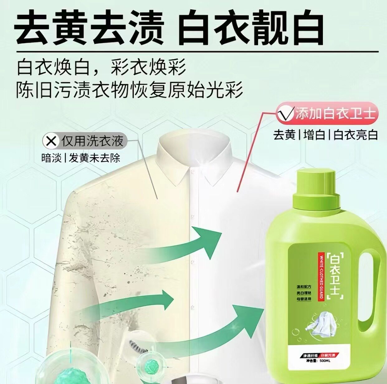 【德国品质】衣物活氧去黄神器