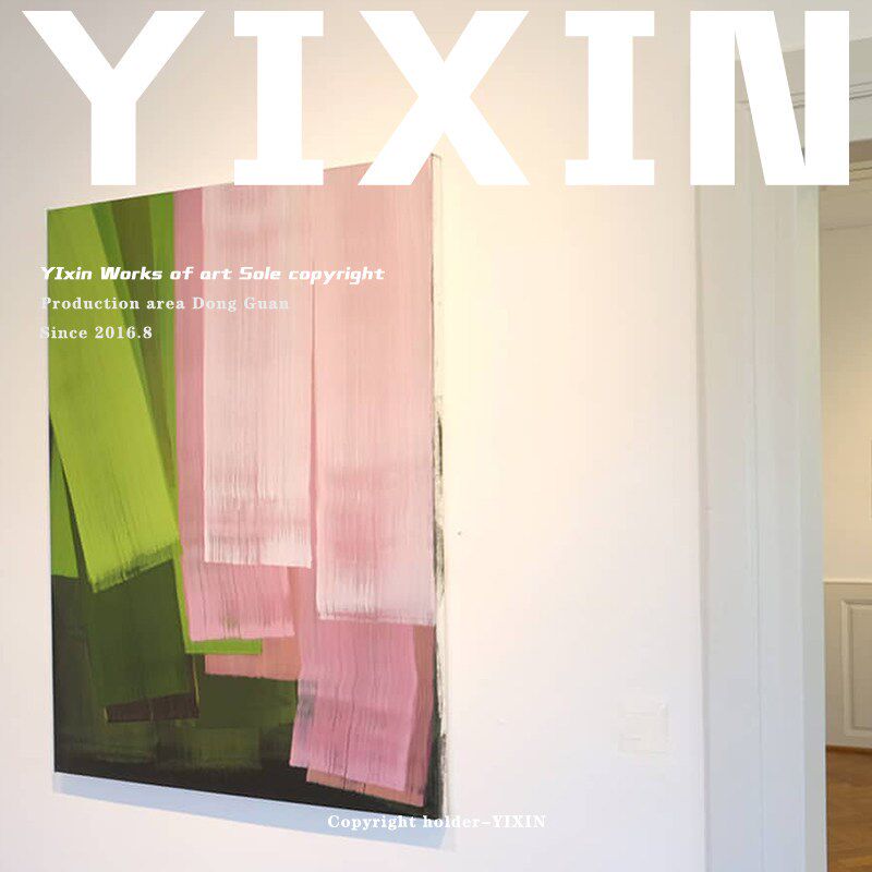 YIXIN 后现代艺术纯手绘抽象油画客厅巨幅创意装饰画玄关竖版挂画