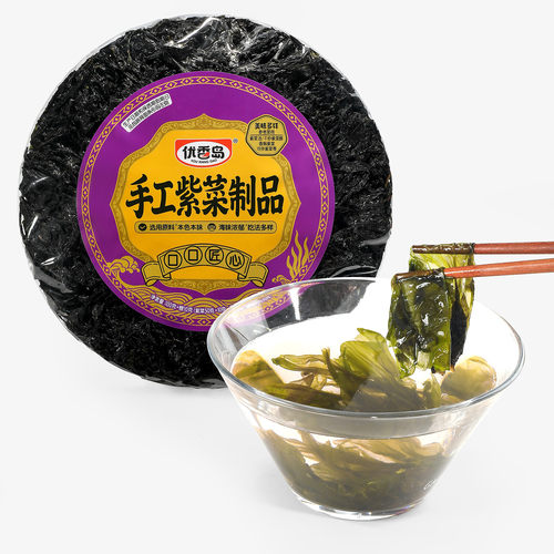 优香岛手工头水紫菜鲜甜脆无沙