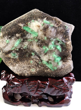 天然祖母绿绿柱石原石宝石奇石收藏礼品酒柜客厅办公桌面家居摆件