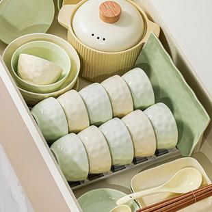 家用高颜值轻奢陶瓷餐具碗盘碟面汤碗鱼盘自由组合礼品 奶油风格
