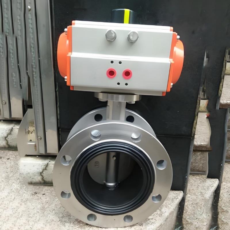 D641X-16PDN500软密封法兰蝶阀气动软密封法兰蝶阀CF8不锈钢