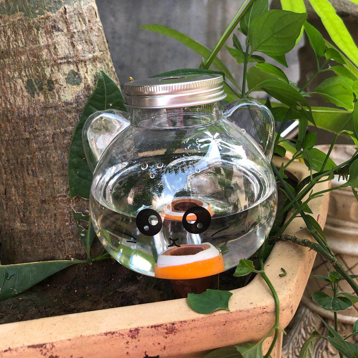 家用庭院自动滴灌浇花器新款小猫造型自动渗水器滴灌设备浇花器