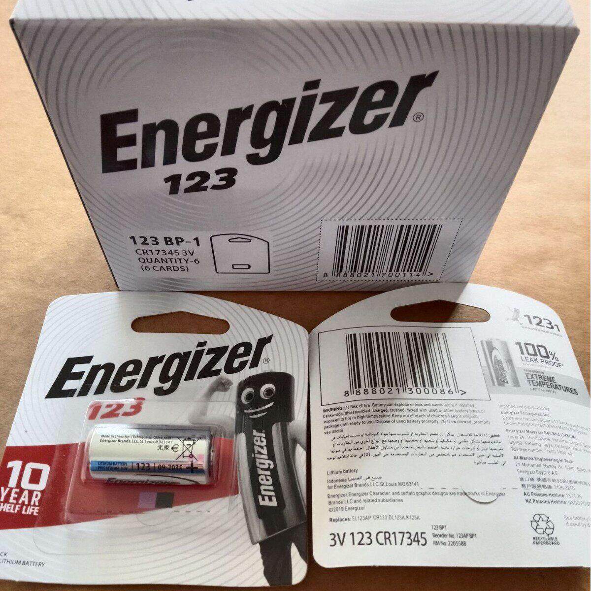 Energizer劲量CR123A、CR2照相机卡装 3V 锂电池