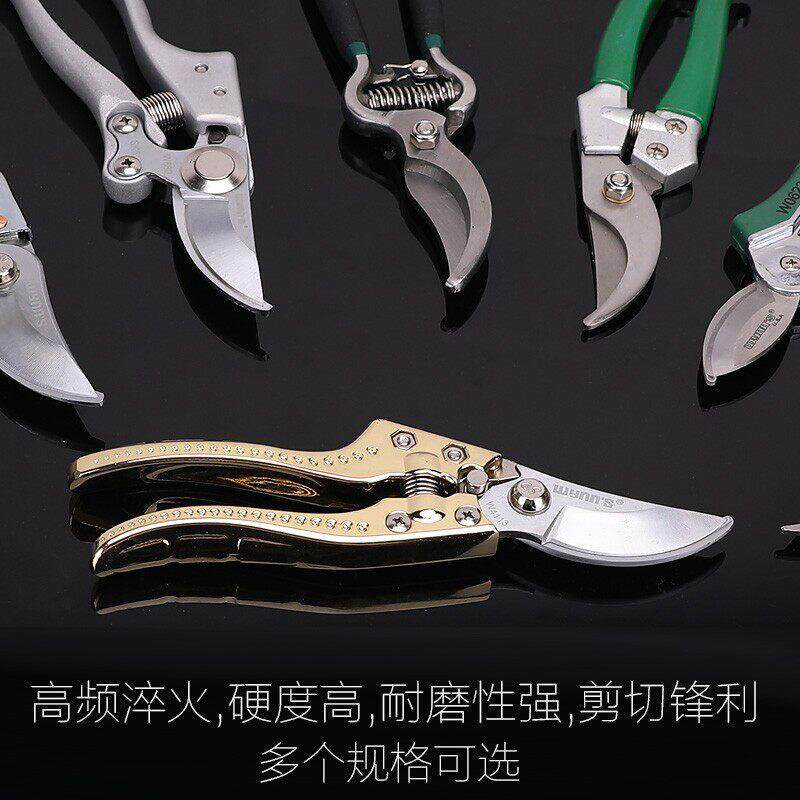 威力狮园艺剪刀修枝剪果树粗枝剪SK5钢省力家用修花剪刀园林W886