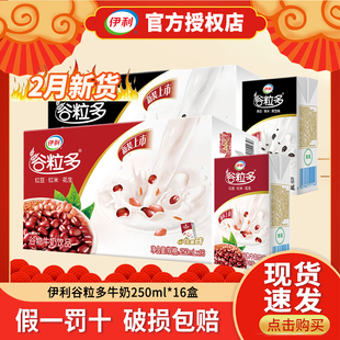【2月新日期】伊利谷粒多牛奶红谷黑谷250ml*16盒营养谷物早餐