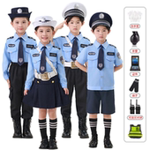 儿童警察玩具套装 cos小交警制服男女童公安警官角色扮演表演出服