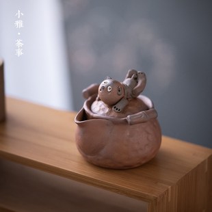 粗陶手抓壶 日式 单壶陶瓷功夫茶具家用不烫手盖碗带过滤泡茶壶