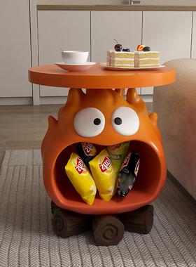 艺术卡西法大型客厅沙发电视柜旁边落地置物零食架装饰品边几摆件