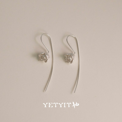 YETYIT也缇盛开白玉兰纯银耳环