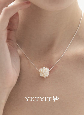 YETYIT也缇 百搭优雅纯银珍珠项链 精致浪漫s925银复古风项链