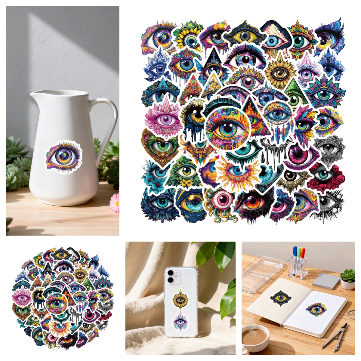 可爱恶魔之眼瞳孔卡通创意贴纸